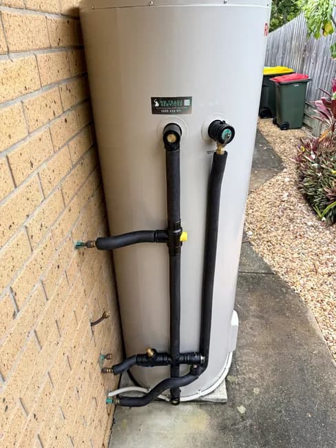 Hot water install