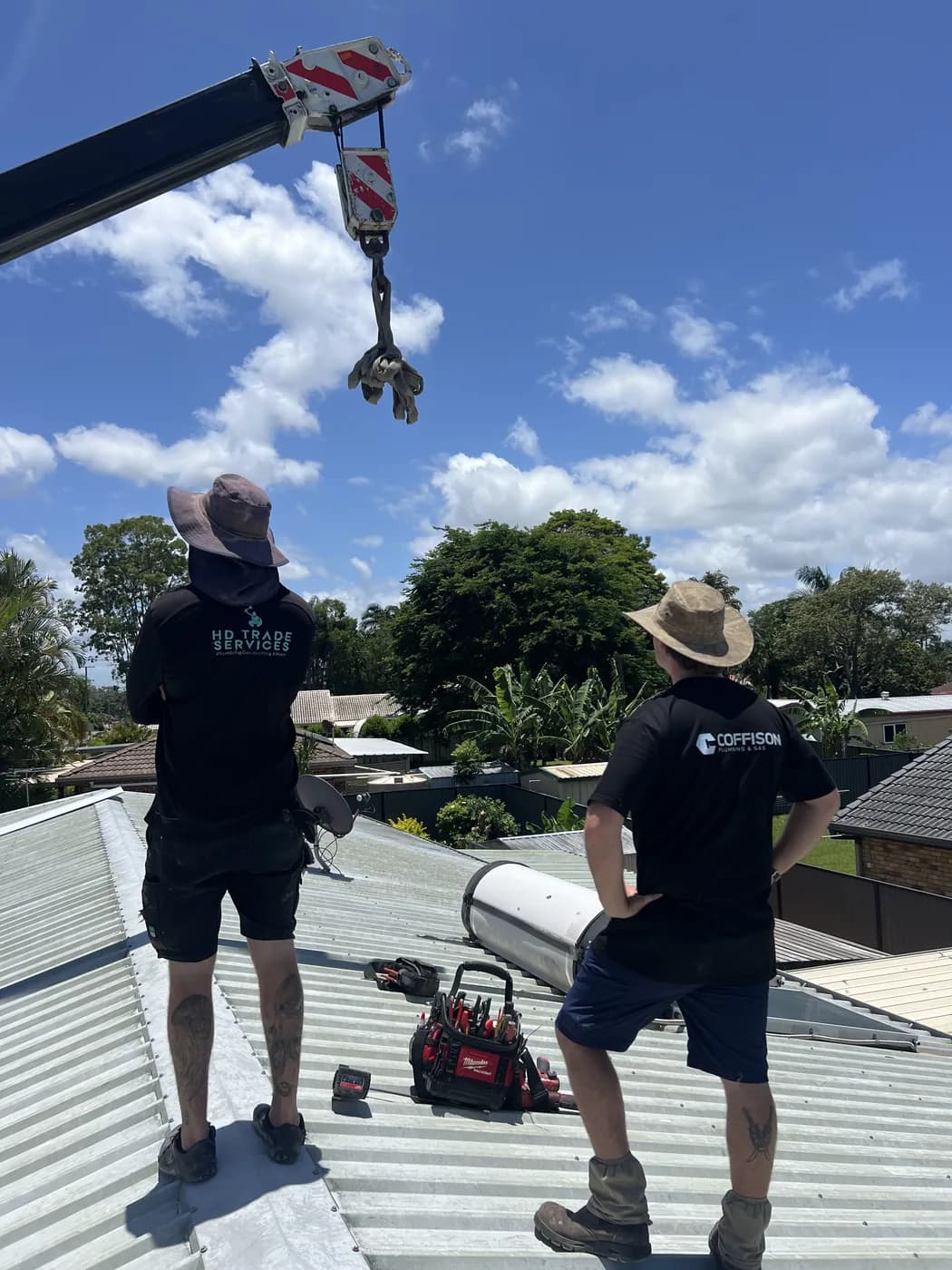 Roof sheet delivery day