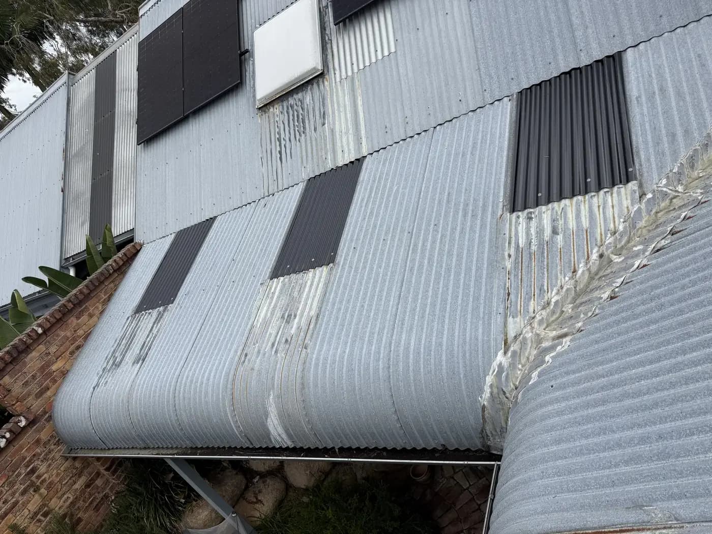 Rusted sheets replaced, not the whole roof - after