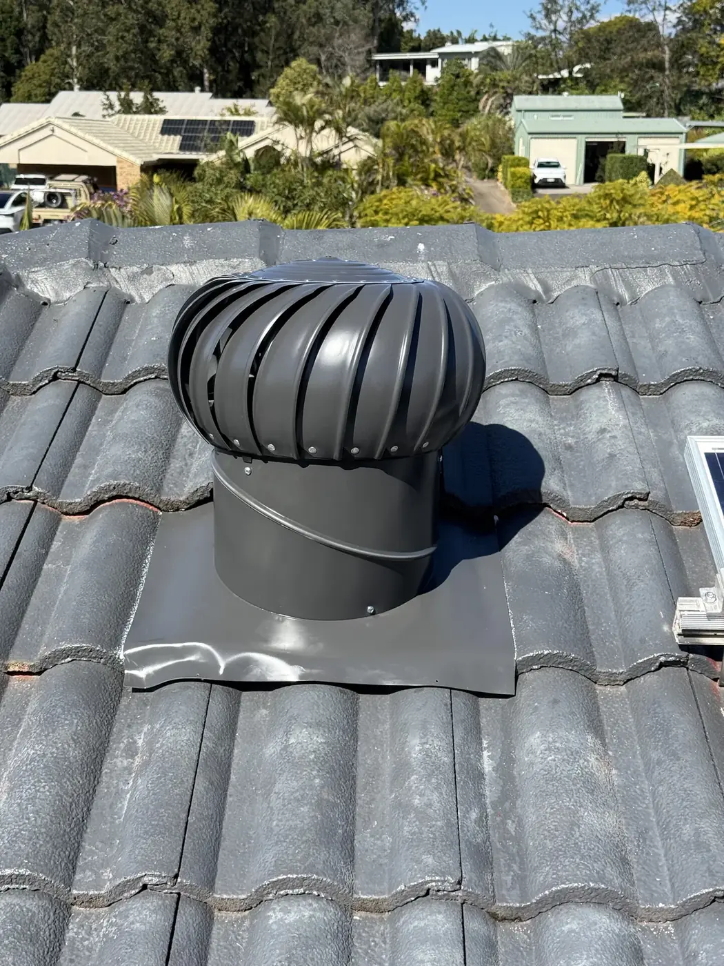 Whirlybird fitted to a tile roof - after